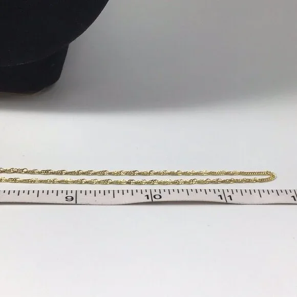 18K Yellow Gold Serpentine Chain 2mm 1.1 Grams 24” New